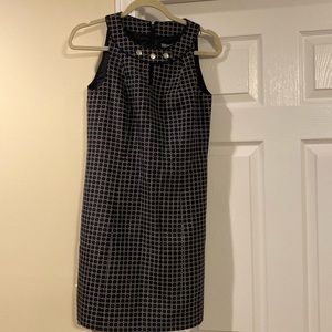 Ann Taylor Navy Patterned Dress Size 0